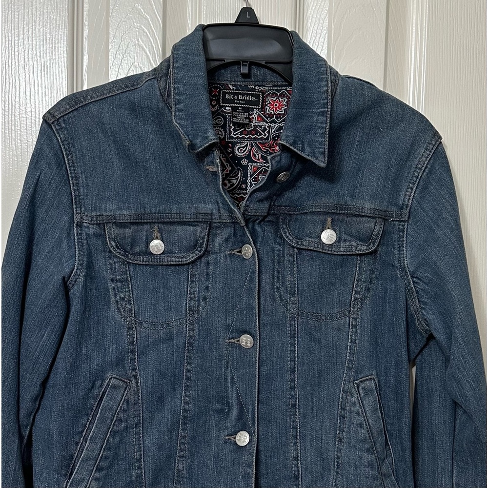 Bit & Bridle for her Denim Jacket  Size Medium